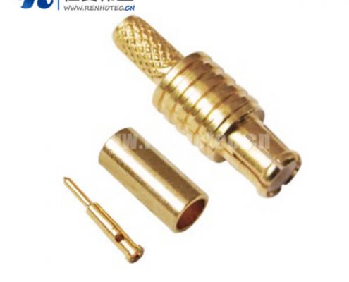 MCX直式压接公头接RG174同轴连接线缆