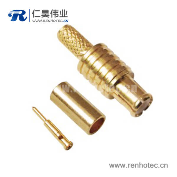 RHT-617-0005 MCX直式压接公头接RG174同轴连接线缆