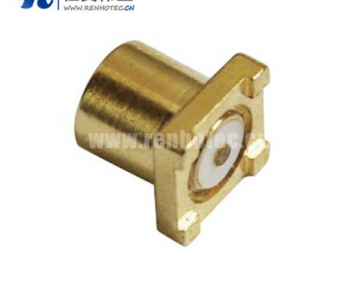 mcx直式母头表贴式PCB板端射频同轴接插件