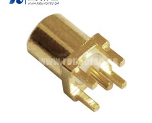 mcx母头直插式面板安装射频pcb接插件