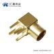 弯式镀金母头mcx面板安装射频接头