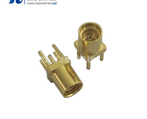 直插式镀金mmcx母头射频pcb接插件