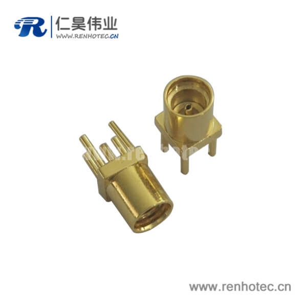 RHT-631-0001 直插式镀金mmcx母头射频pcb接插件