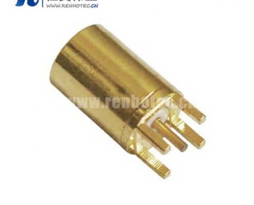 mmcx接插件镀金母头直插PCB板端