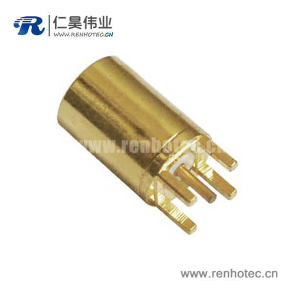 RHT-631-0004 mmcx接插件镀金母头直插PCB板端