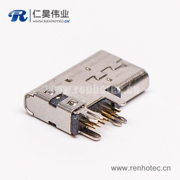 12-1 接插件 type-C母头弯式侧插式usb3.0接插件