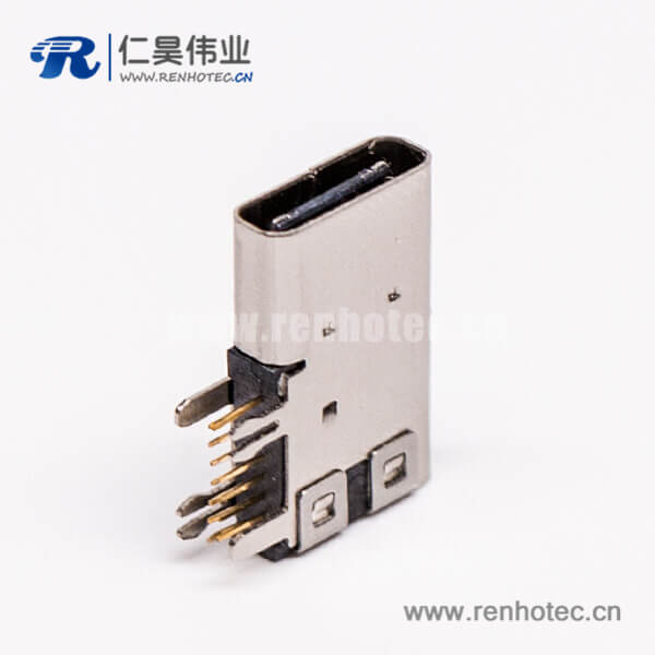 12-2 接插件 type-C母头弯式侧插式usb3.0接插件