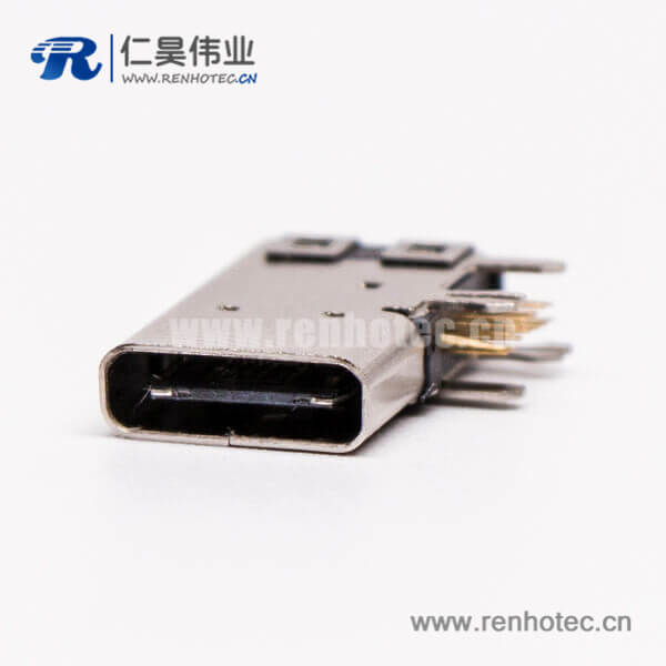 12-4 接插件 type-C母头弯式侧插式usb3.0接插件