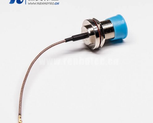 N射频同轴线直式180度母头穿墙式防水