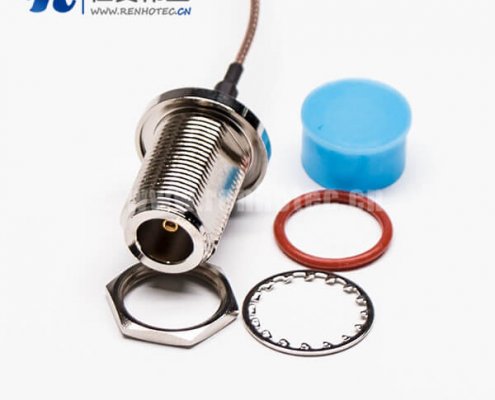 N射频同轴线直式180度母头穿墙式防水