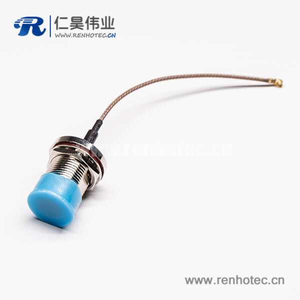 14 N射频同轴线直式180度母头穿墙式防水