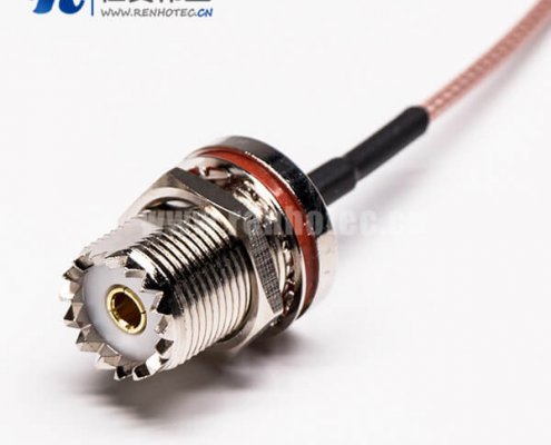 16-2 UHF接头直式穿墙式防水母头转MCX直公头组装线材