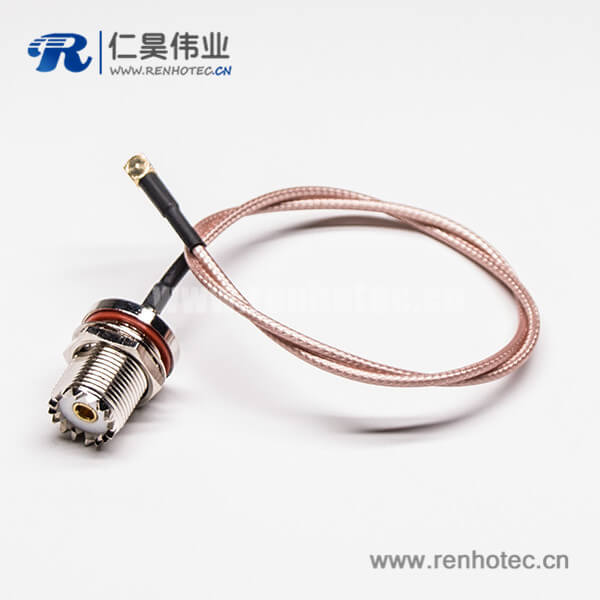 16 UHF接头直式穿墙式防水母头转MCX直公头组装线材