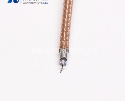 18-3 同轴线BNC母头板后安装穿墙式压接