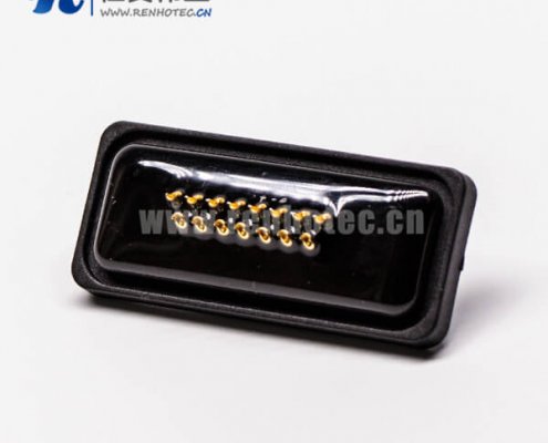 db15 双排防水公头直式车针接线焊接