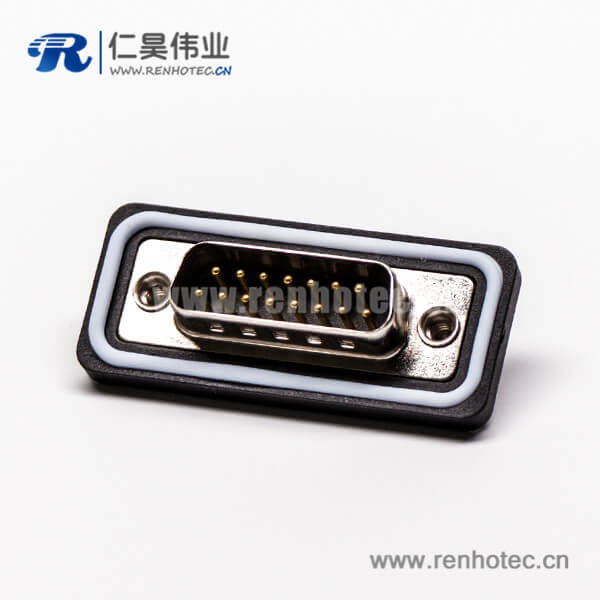 db15 双排防水公头直式车针接线焊接