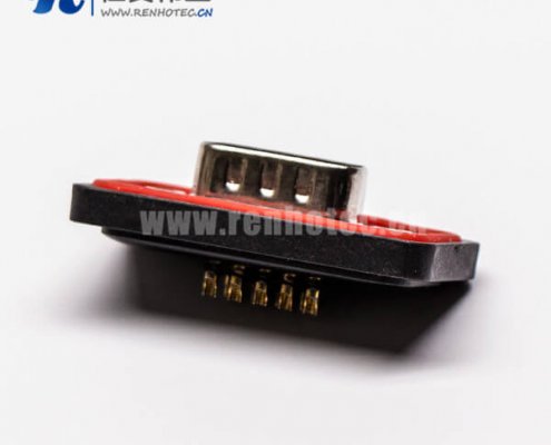 db9防水接头IP67公头双排车针接线焊接