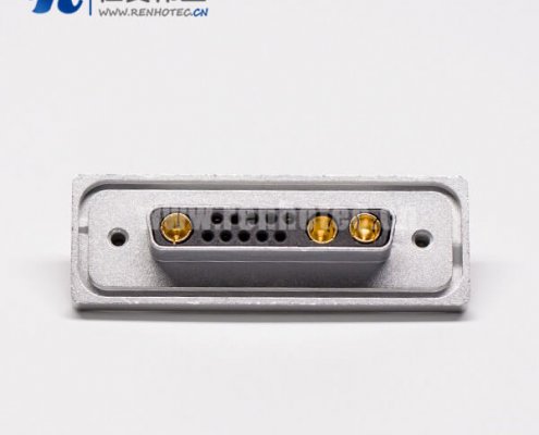 26-3 大电流db13w3防水金属面板直式母座接PCB板