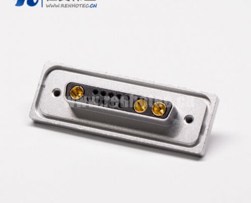 26 大电流db13w3防水金属面板直式母座接PCB板