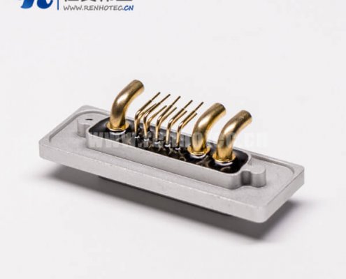 28-4 db大电流接插件母头弯式13w3插孔接PCB板