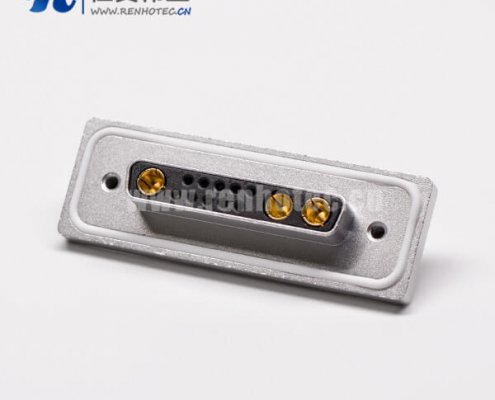 28 db大电流接插件母头弯式13w3插孔接PCB板