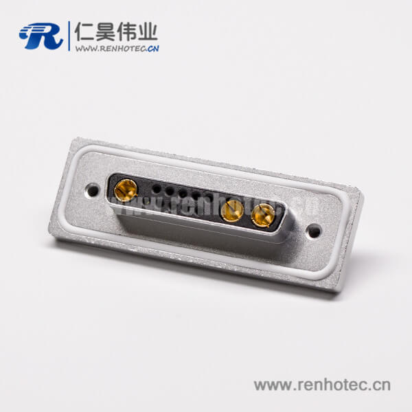 28 db大电流接插件母头弯式13w3插孔接PCB板