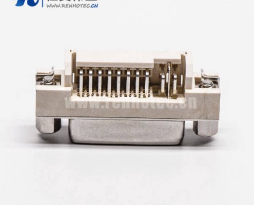 接插件dvi24+5弯头带螺母插板母头带鱼叉