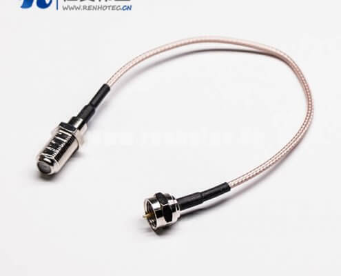 F头同轴线直式180度公头转母头接RG179线