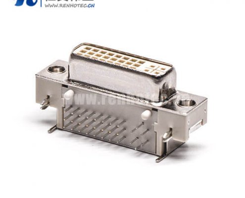 dvi接口pcb板弯角母头插板带鱼叉穿孔