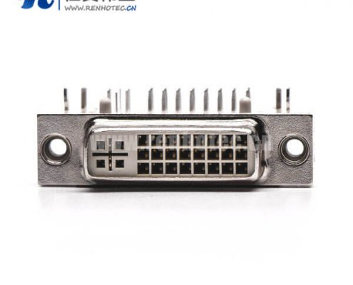 dvi接口pcb板弯角母头插板带鱼叉穿孔