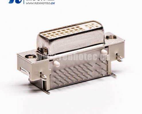 dvi接口pcb板弯角母头插板带鱼叉穿孔