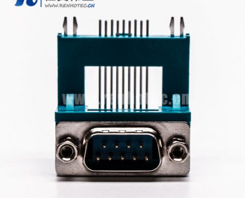 D Sub 射频接插件9针公头高架无卤绿胶铆锁