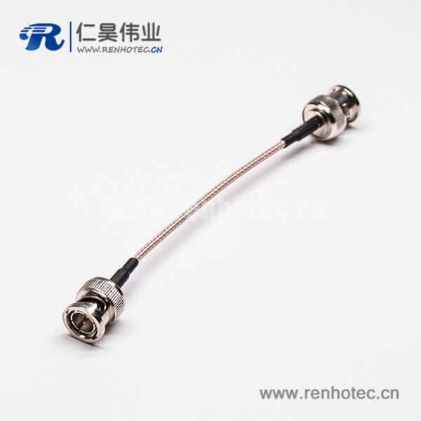 5 双BNC头同轴线直式公转接射频同轴线RG179