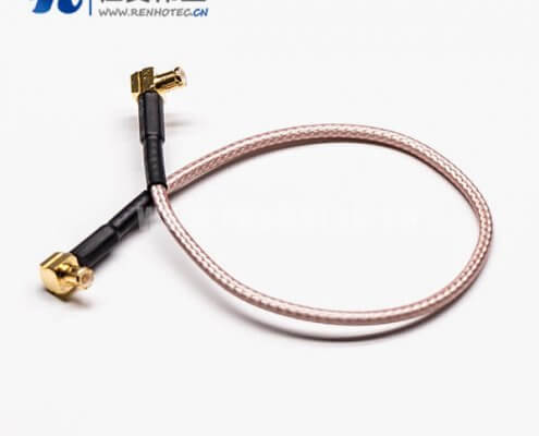 RF同轴线MCX弯式90度公头转MCX公头接RG316