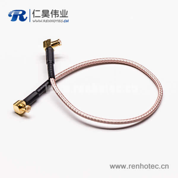 6-1 RF同轴线MCX弯式90度公头转MCX公头接RG316