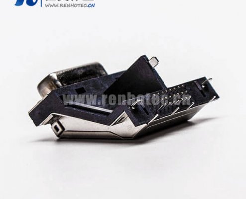 显示器接口dvi母头架高居中塑料支架平口带鱼叉接PCB板