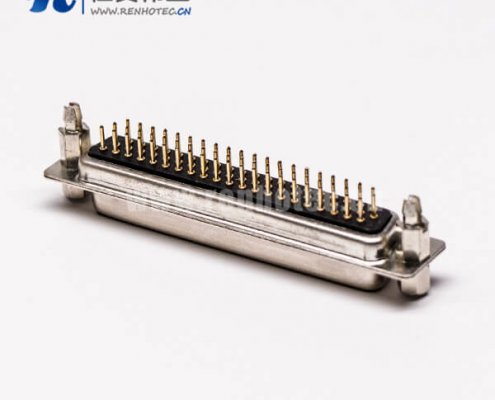 db62接插件公头直式铆锁黑色胶芯穿孔接板高密度