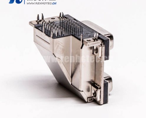 67-1 DVI24+1接插件双胞胎母头弯式鱼叉插PCB板接插件