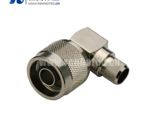 N头弯式压接公头射频连接线RG214