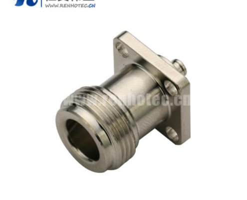 n头母头UT085法兰盘4孔面板安装有线电视电缆