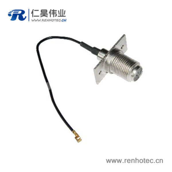 DOSIN-811-0002 法兰两孔f母头射频同轴跳线线材接ipex