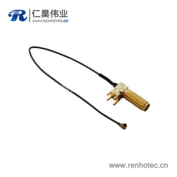 DOSIN-811-0004 sma弯插镀金射频同轴线材接ipex