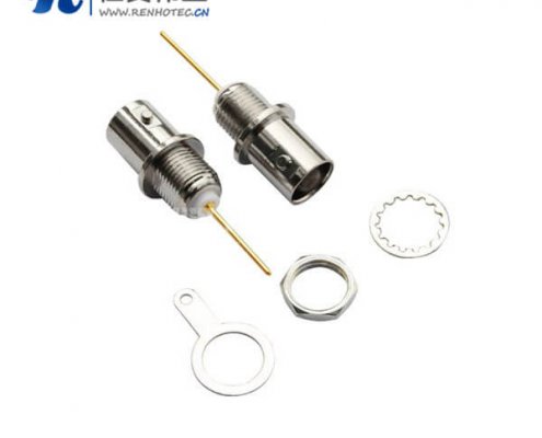 bnc单芯接插件直式穿墙锌合金射频同轴电缆