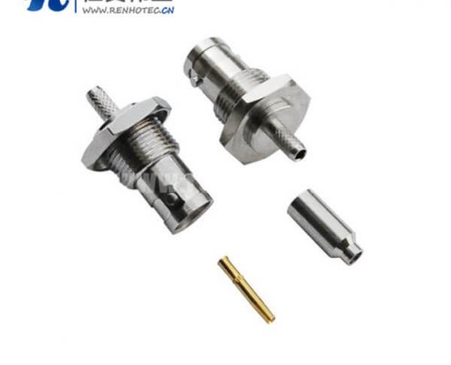 BNC压接直式母头锌合金接线射频同轴接插件
