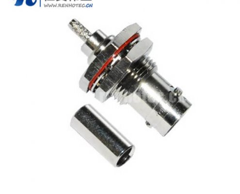 压接型BNC电接插件防水直式穿墙射频同轴接线