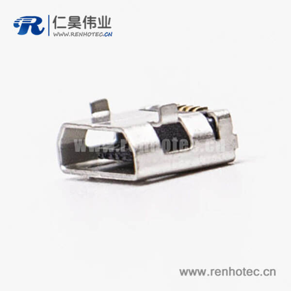 KY-MICRO-05T391-1 micro usb 5pin接口B型SMT母座DIP 6.4 平口