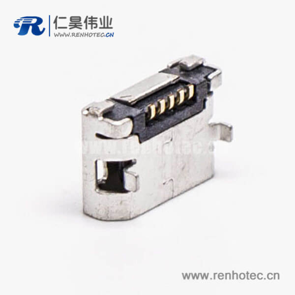 KY-MICRO-05T391-3 micro usb 5pin接口B型SMT母座DIP 6.4 平口