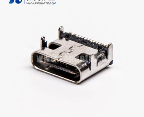 type c 贴板插板母头弯式USB3.0接PCB板