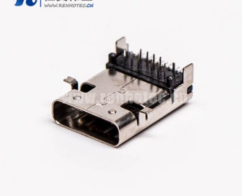 type c母座插板弯式四脚usb3.0接插件