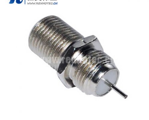 f型视频接插件面板安装直式穿墙母头